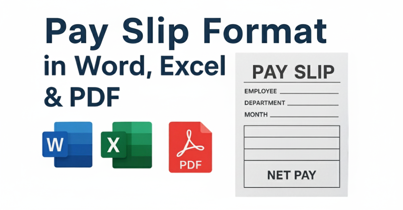 Pay Slip Format in Word, Excel & PDF – Free Download in 2025
