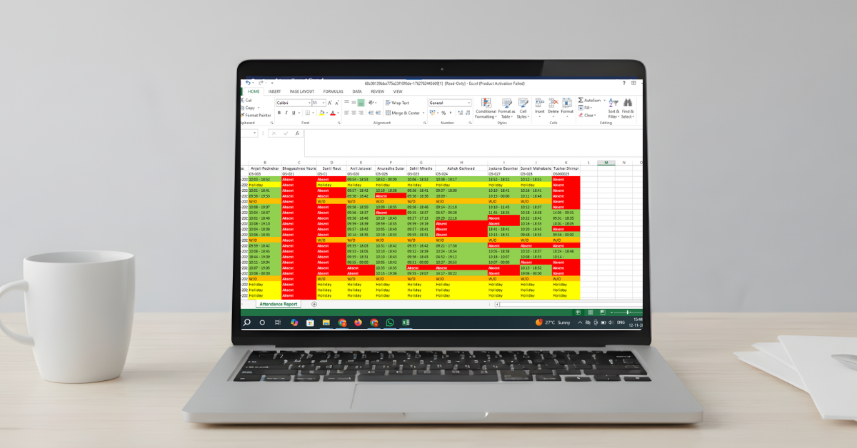 Attendance Sheet in Excel Format (Free Template + Formula)