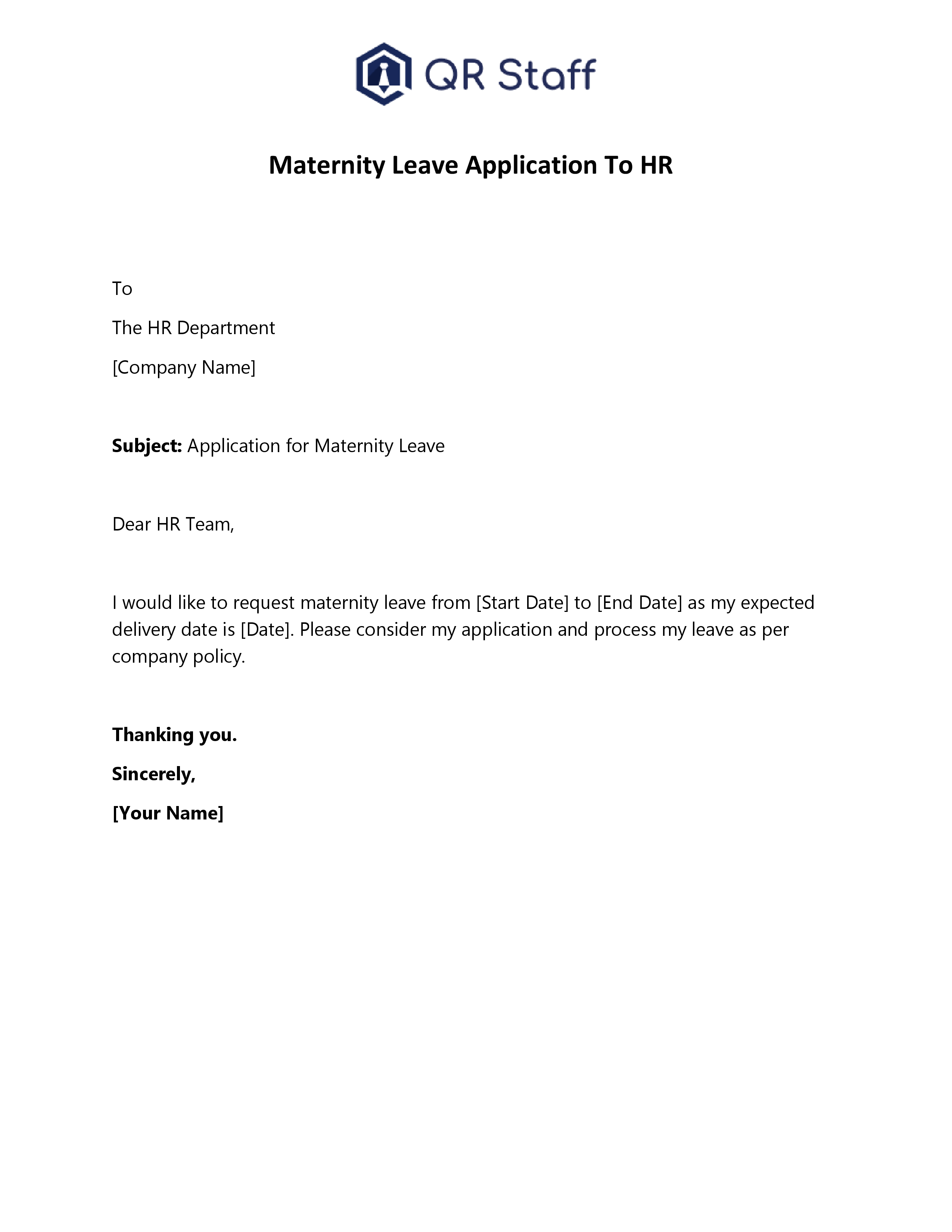  Leave Application To HR