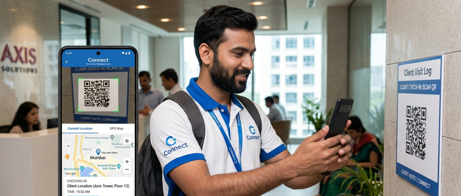 Mobile QR Code Attendance System in India for field employee tracking